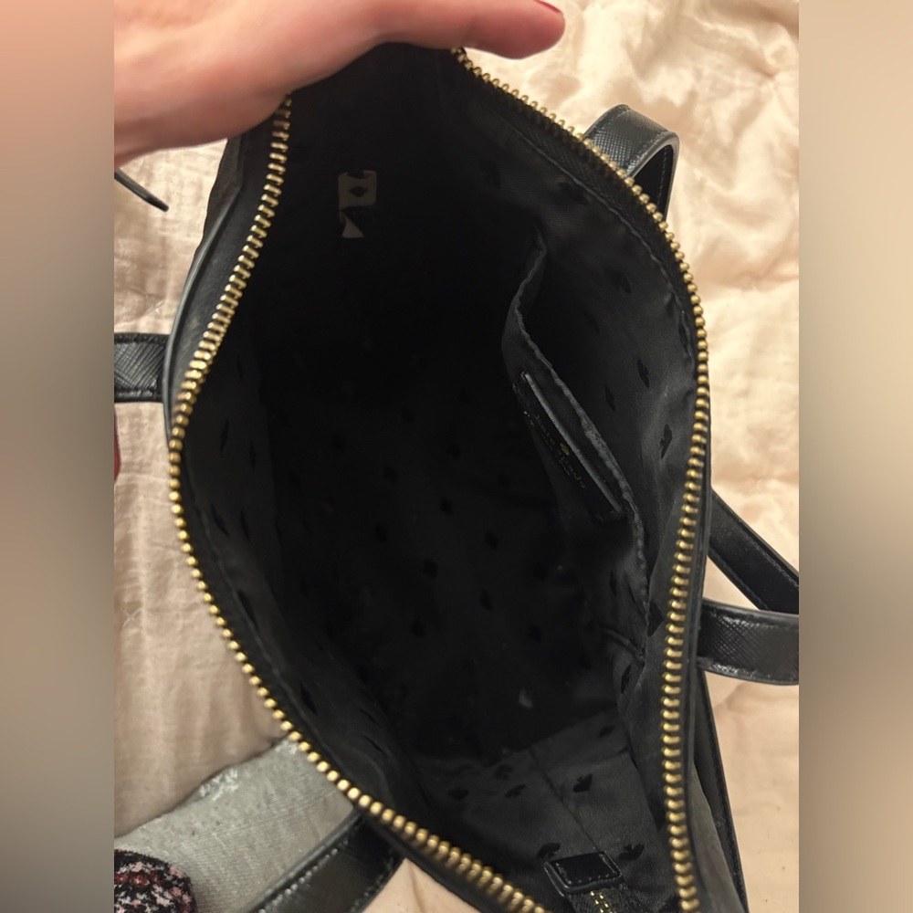 Kate Spade Lola Glitter Small Black Satchel Crossbody - Picture 10 of 12